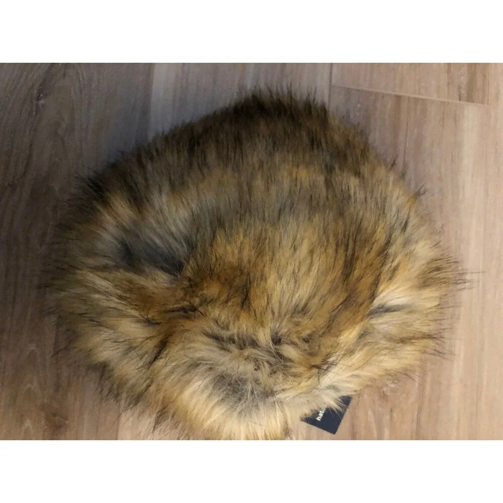 Hat Attack Russian Style Faux Fur Hat 7 3/4 NWT